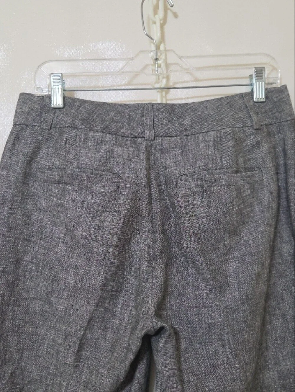 Banana Republic Jackson Fit Women's Gray 100% Linen Dress Pants - Size 6